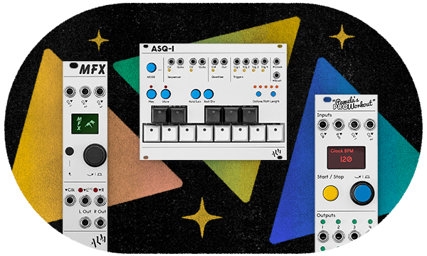 ALM Busy Circuits MFX Stereo, ASQ-1 Sequencer, and Pamelas Pro Workout