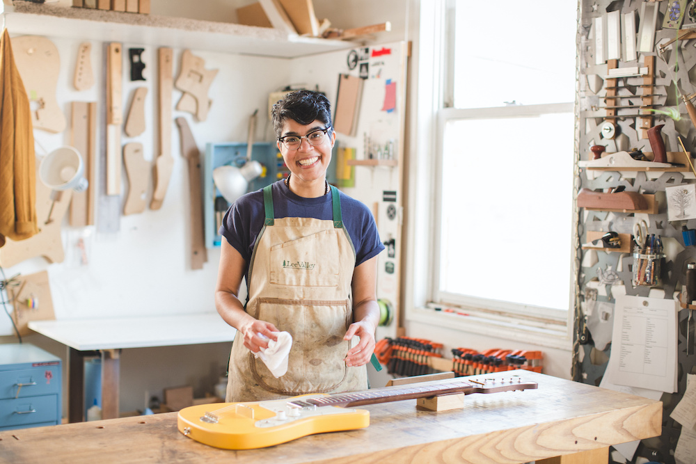 leila sidi in her workshop