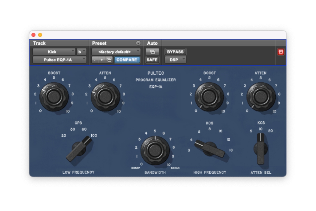 Kick Pultec EQ1PA