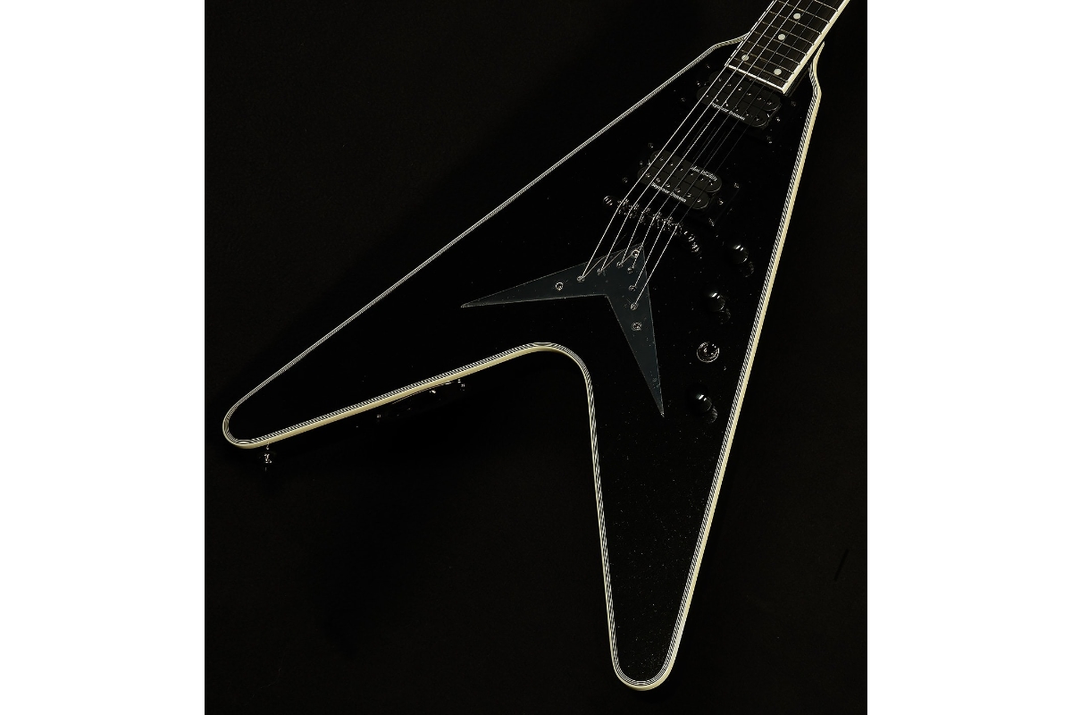 Epiphone Mustaine Flying V Custom in Black Metallic