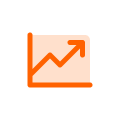 Upward trending line graph