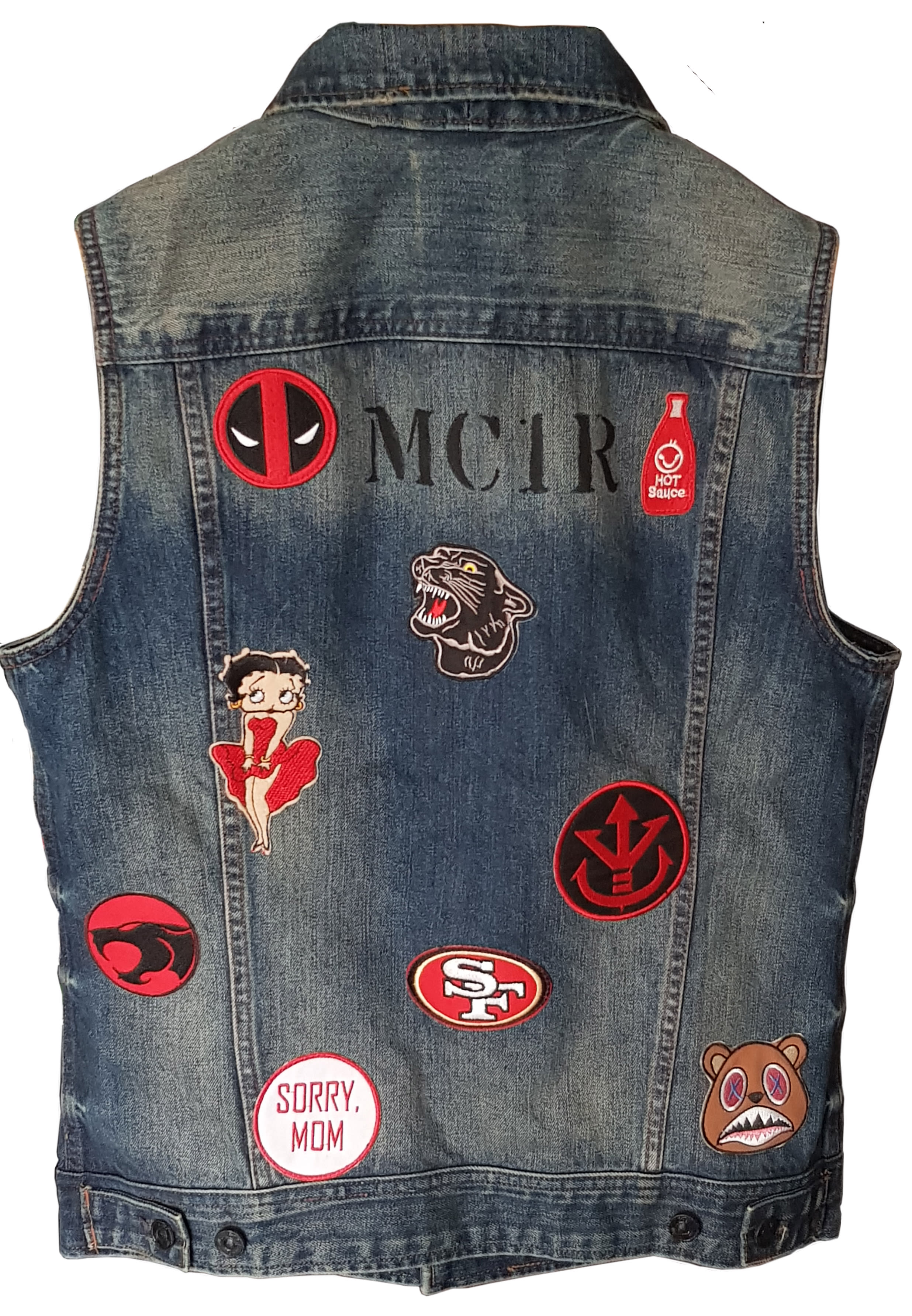 Sleeveless denim jacket (American tradition)