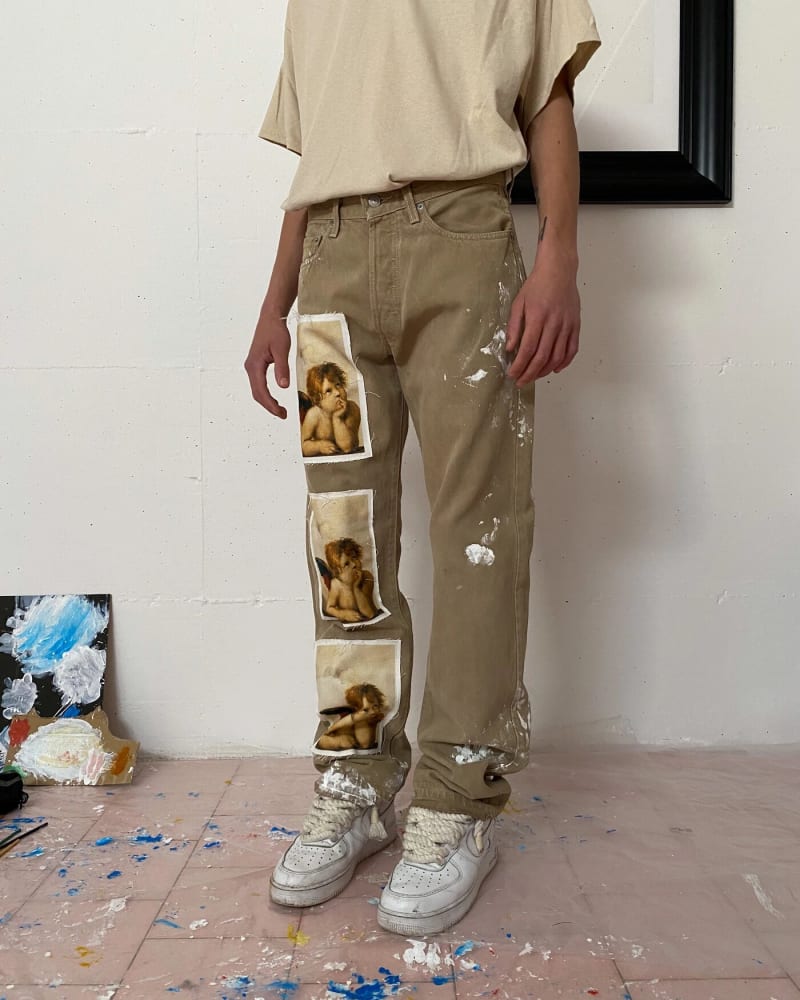 Pantalón cargo V1 Beige