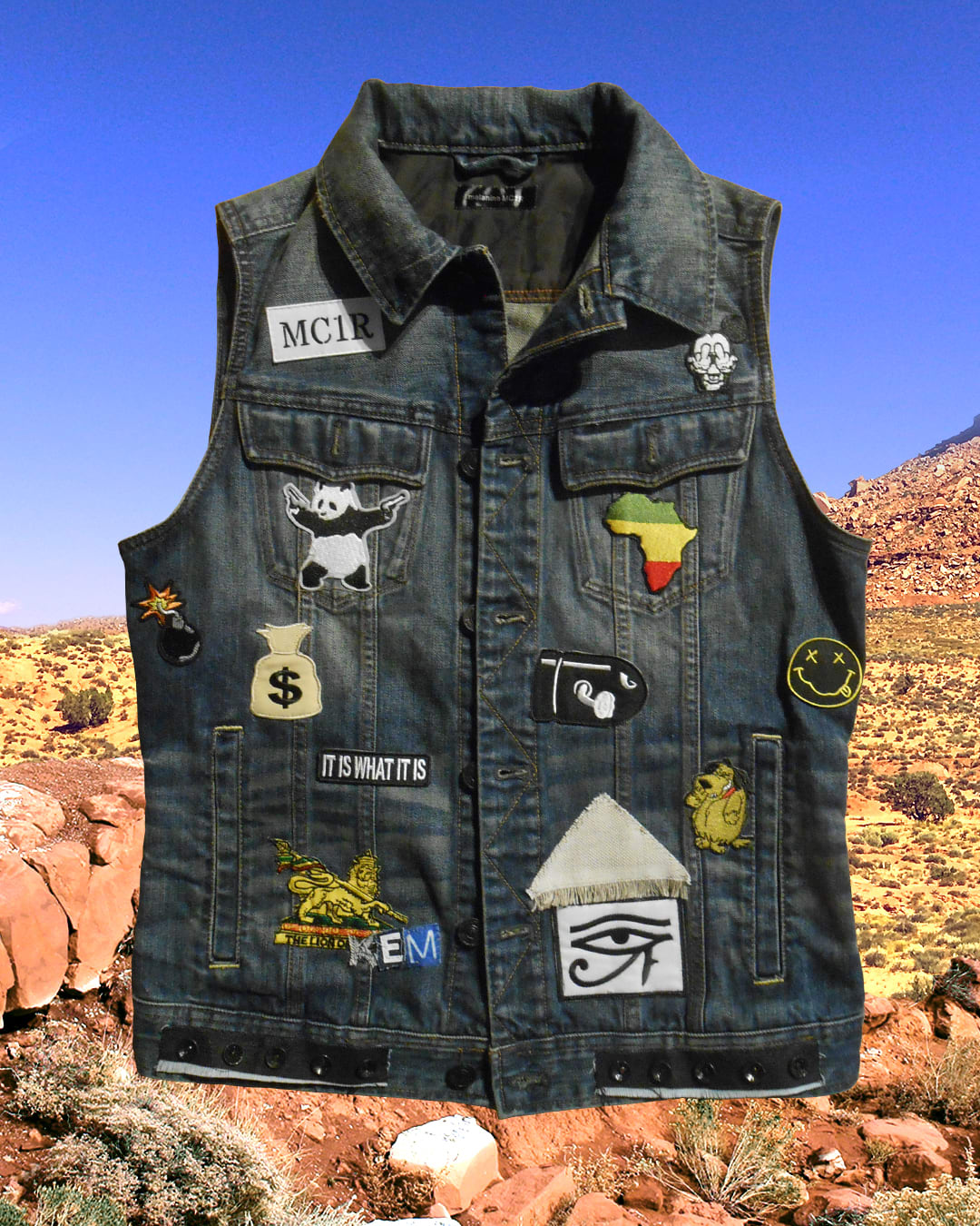 Sleeveless denim jacket (American tradition)