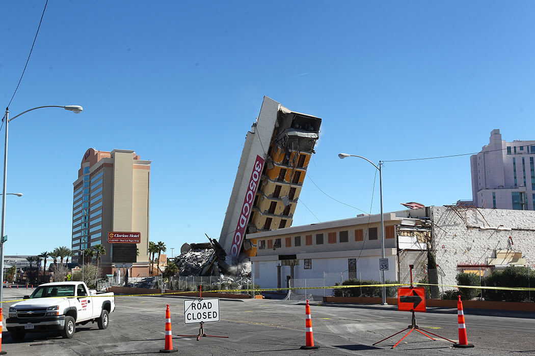 Las Vegas' iconic Riviera Hotel and Casino's Monte Carlo tower demolished  to make way for convention centre