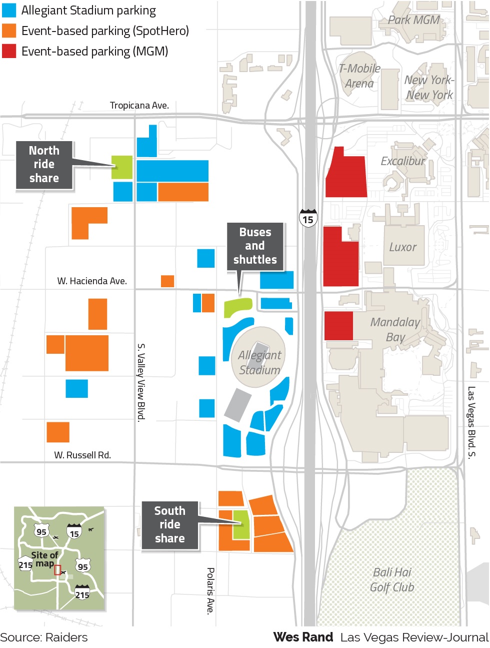 Seating and Pricing Map for Allegiant Stadium, Las Vegas Raiders