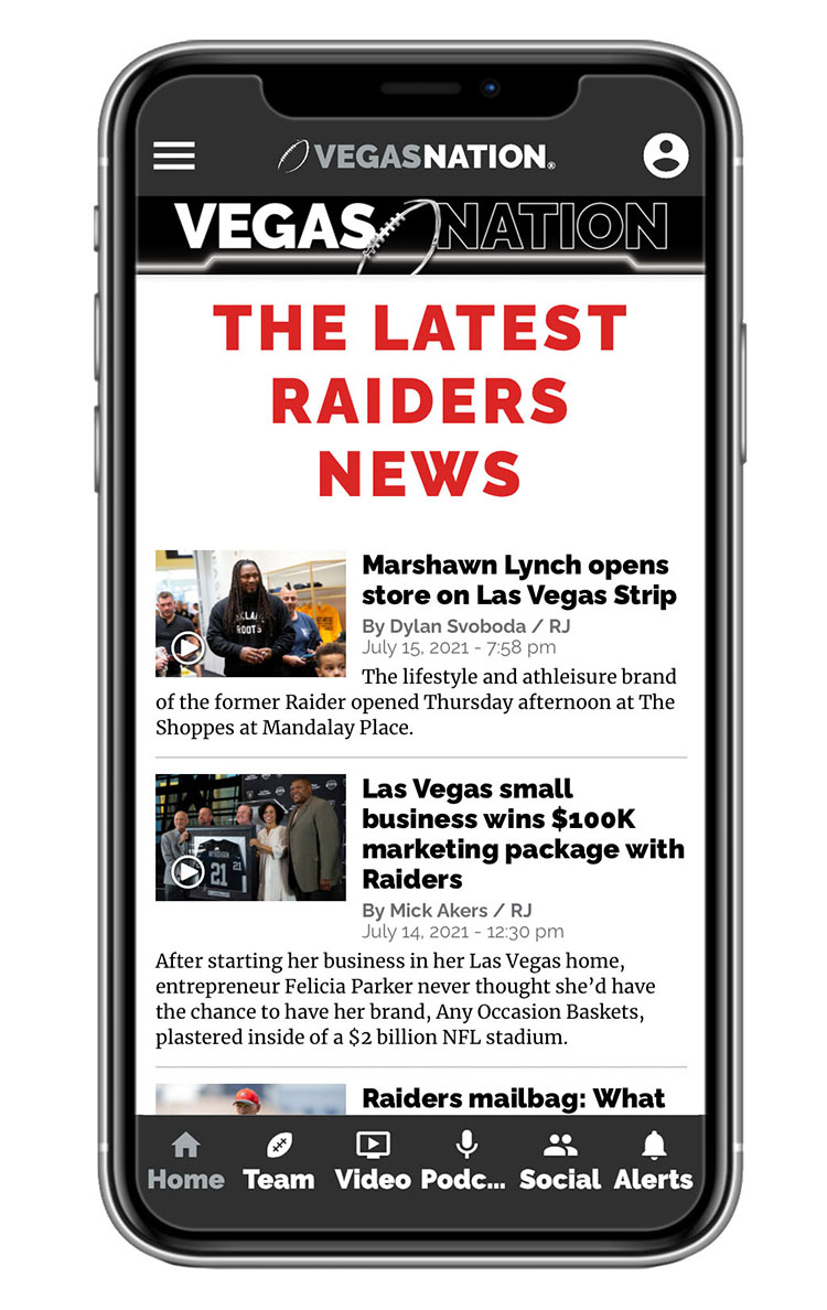 Official Mobile App, Las Vegas Raiders