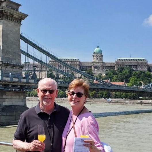 Leah & John taking in the sites of Budapest during their European adventure.