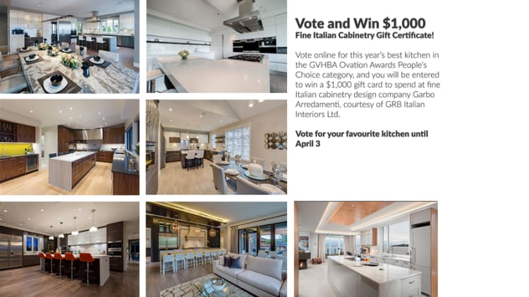 Vote for Best Kitchen and You Could Win a $1,000 Italian Cabinetry Gift Voucher! image
