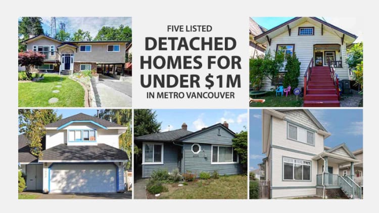 Five Listed Metro Vancouver Detached Homes for Under $1m thumbnail