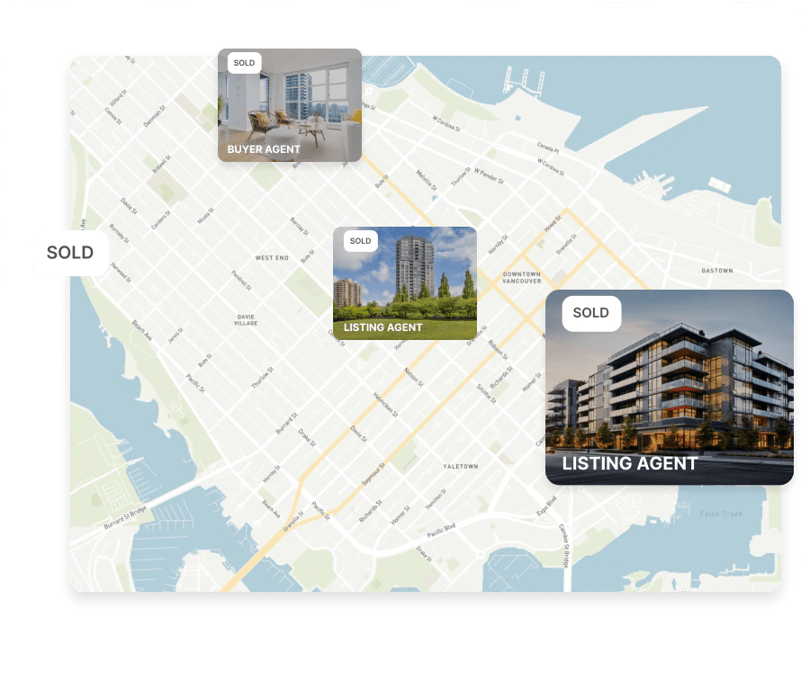 Show buyers your recent sales and activity in specific neighbourhoods so they can see your experience in the market.
