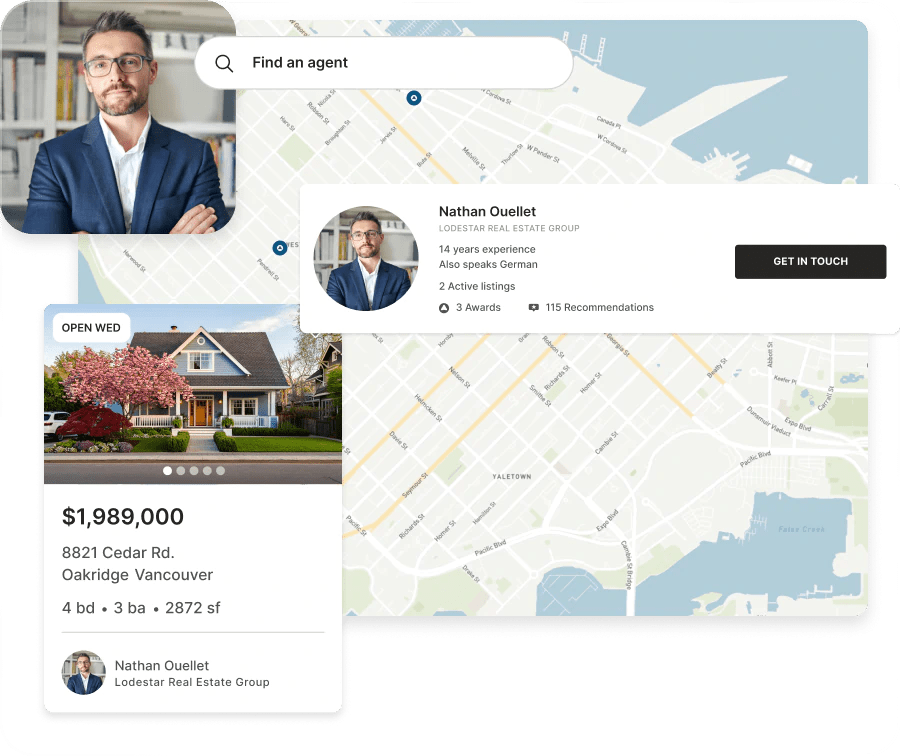 Your photo, brand and credentials appear across listings and your agent profile so buyers can recognize you during their search.