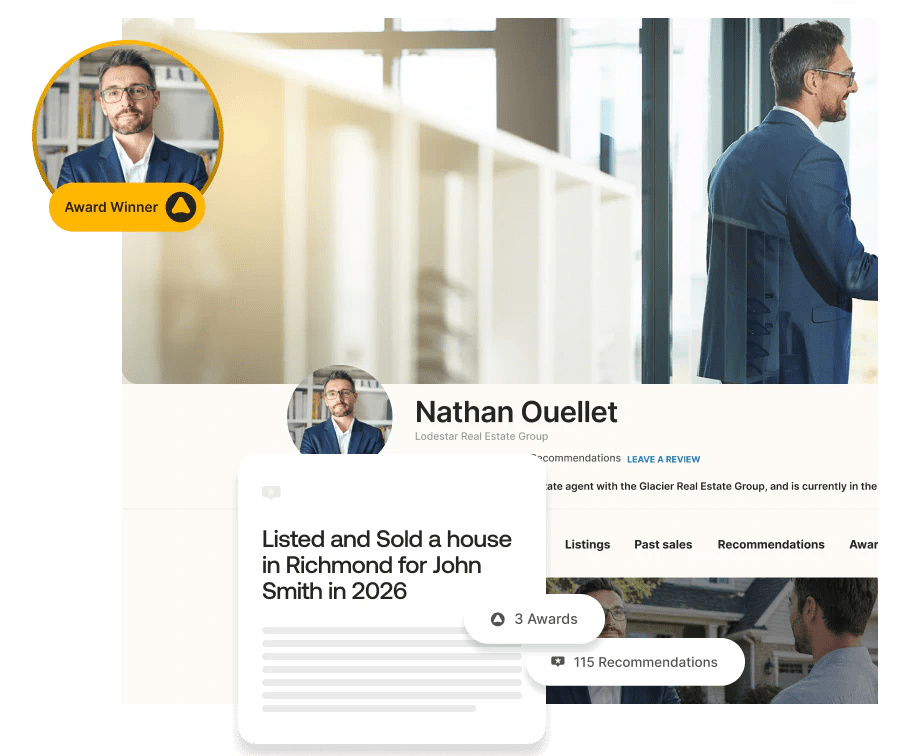 Recommendations, awards and professional signals help buyers feel confident engaging with you.