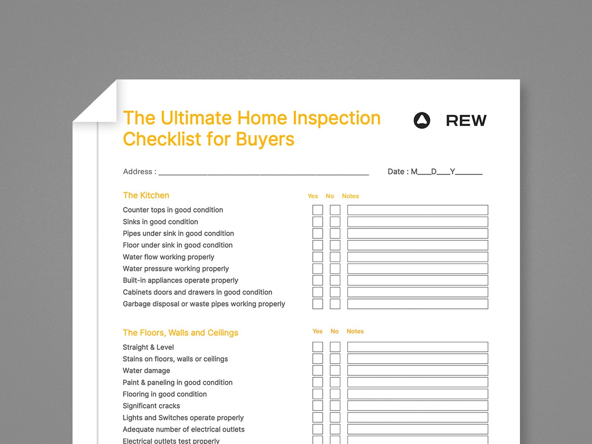 The ultimate home inspection checklist for buyers (Updated with printable  PDF). | REW | The Guide