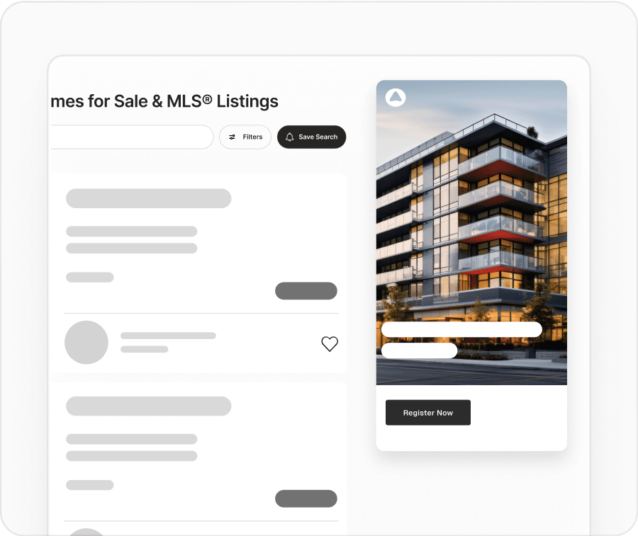 Display advertising example in real estate search