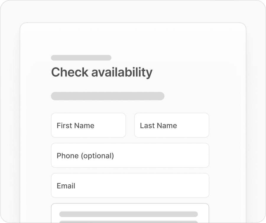 New homes lead form