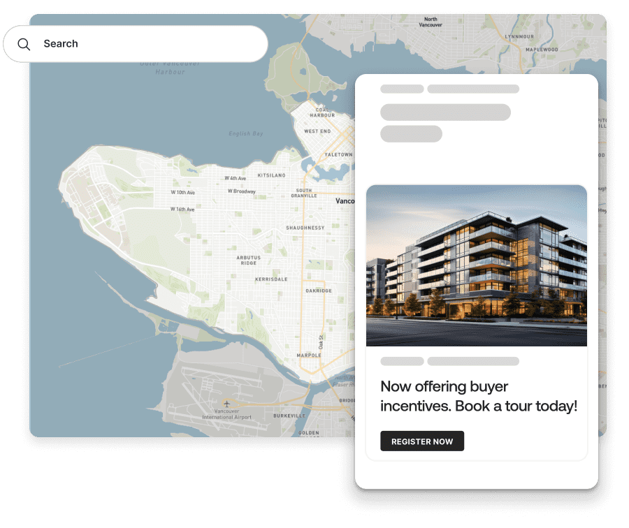 real estate map search advertising