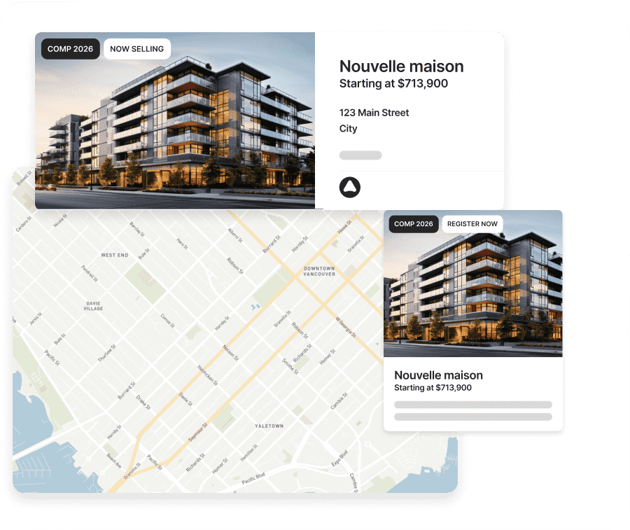 new developments on a map