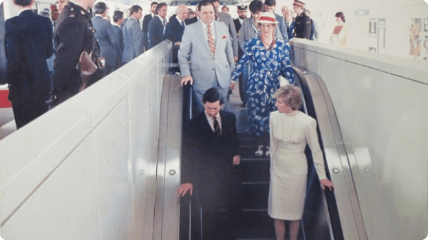 Princess Diana and Prince Charles visited the newly-opened SkyTrain line in 1986.
