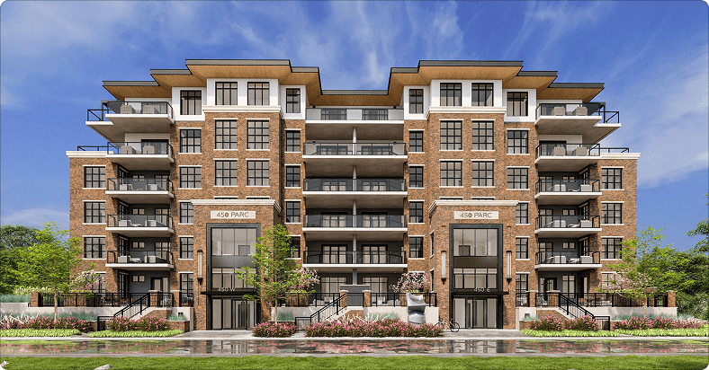 3D rendering of the 450 Parc strata complex.