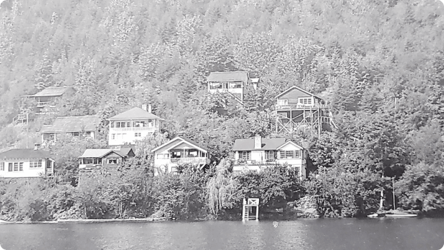 Many of the homes around Cultus Lake started as vacation cottages.