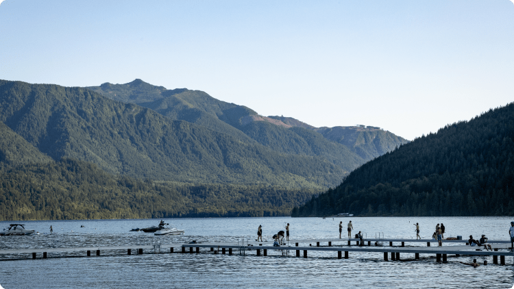 Cultus Lake offers stunning natural beauty and plenty of recreational opportunities.