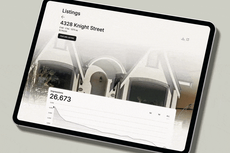 An animated GIF showing the process of creating a self-serve Marquee listing.