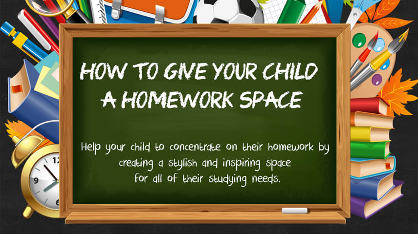 Infographic: Give Your Child the Ideal Homework Space hero image