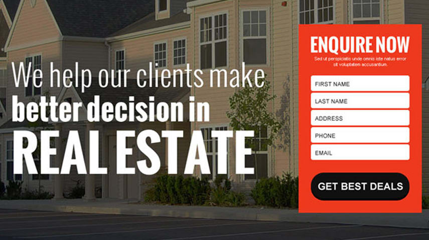Real Estate Marketing: How to Capture Leads on Your Website Landing Page hero image