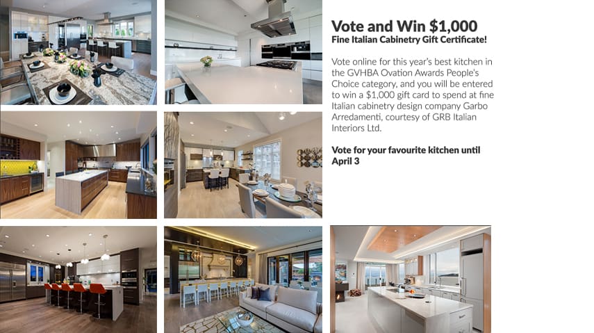Vote for Best Kitchen and You Could Win a $1,000 Italian Cabinetry Gift Voucher! hero image