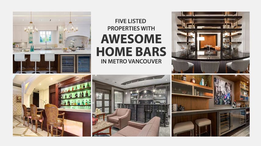 Five Listed Properties with Awesome Home Bars hero image