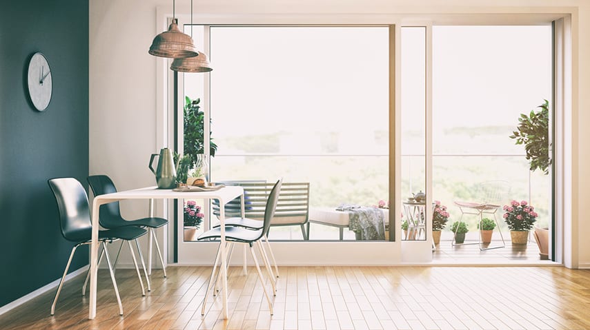 small room large windows
