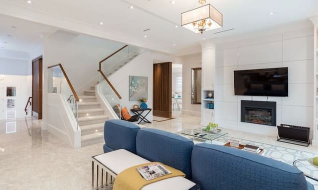Burnaby Mansion Living Room