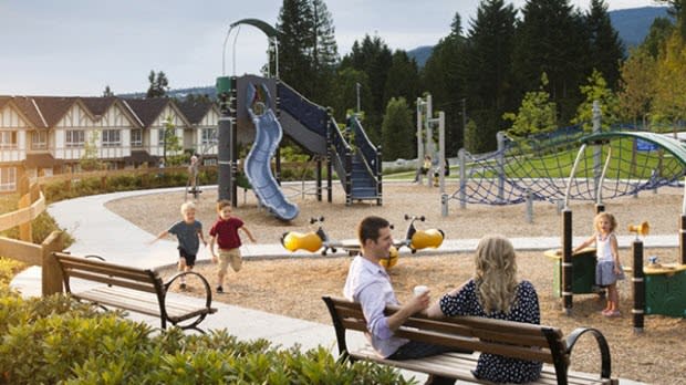 Bridlewood-Galloway Park near Bridlewood townhouses in Coquitlam, Burke Mountain, BC