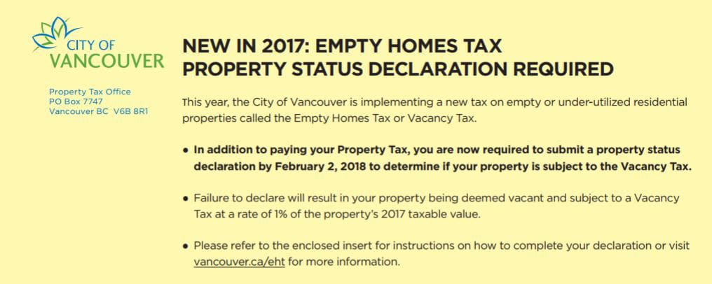 City of Vancouver Empty Homes