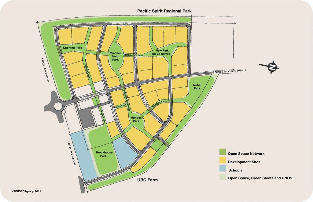Map of Wesbrook