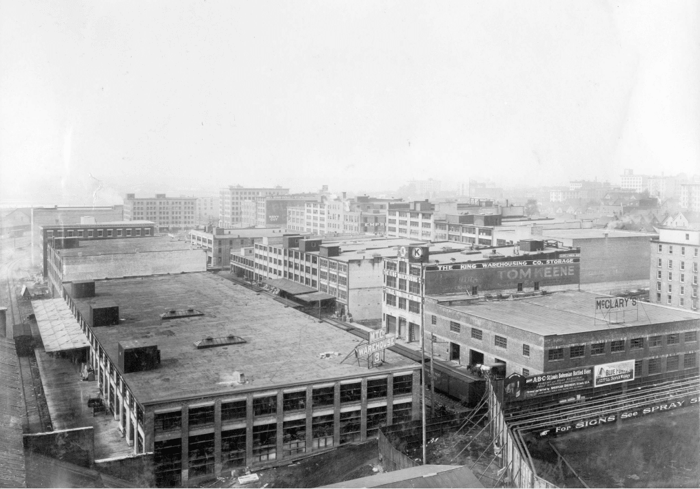 Warehouses in Yaletown, ca. 1910. Photo: Vancouver Archives Item: M-11-80