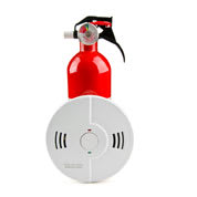 Safety devices for the home, fire extinguisher, smoke alarm, CO alarm