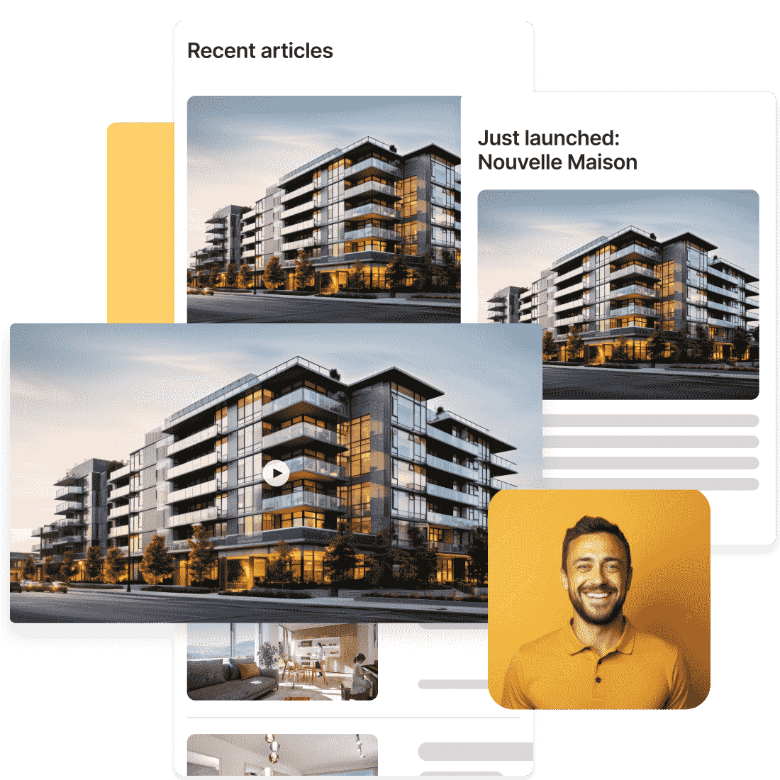 Real estate content and campaign image collage