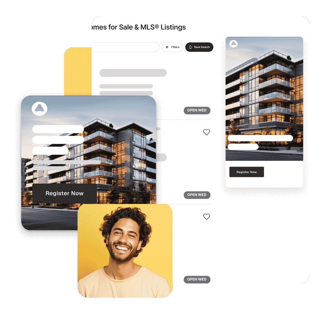 Display advertising to home buyers image collage