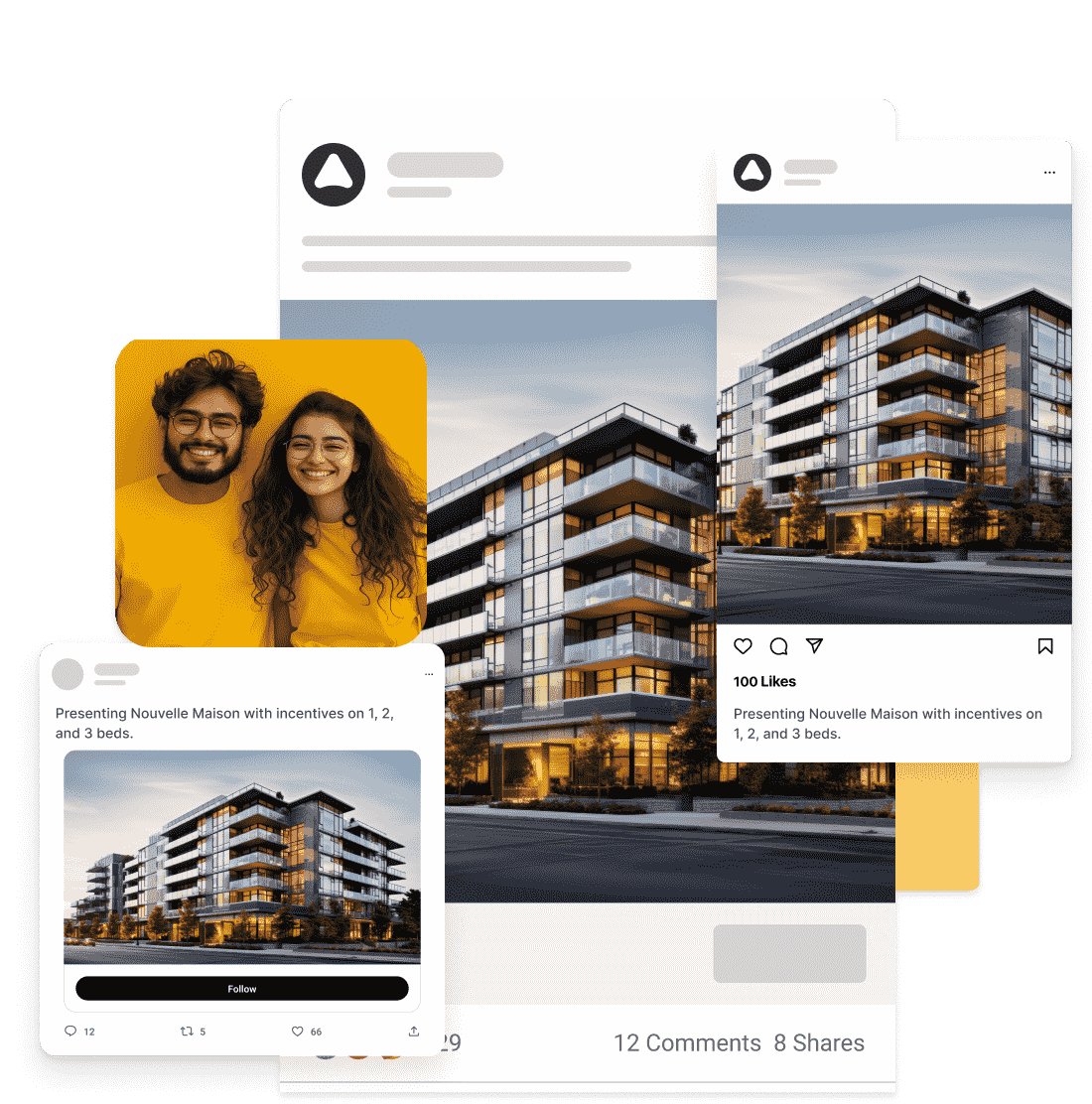Social media retargeting image collage
