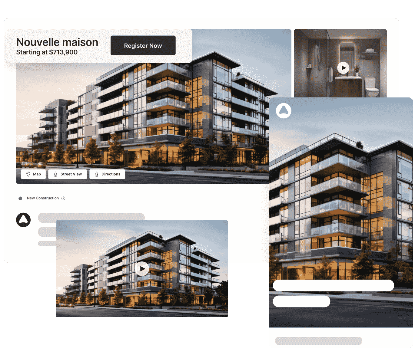 New homes project listing in search
