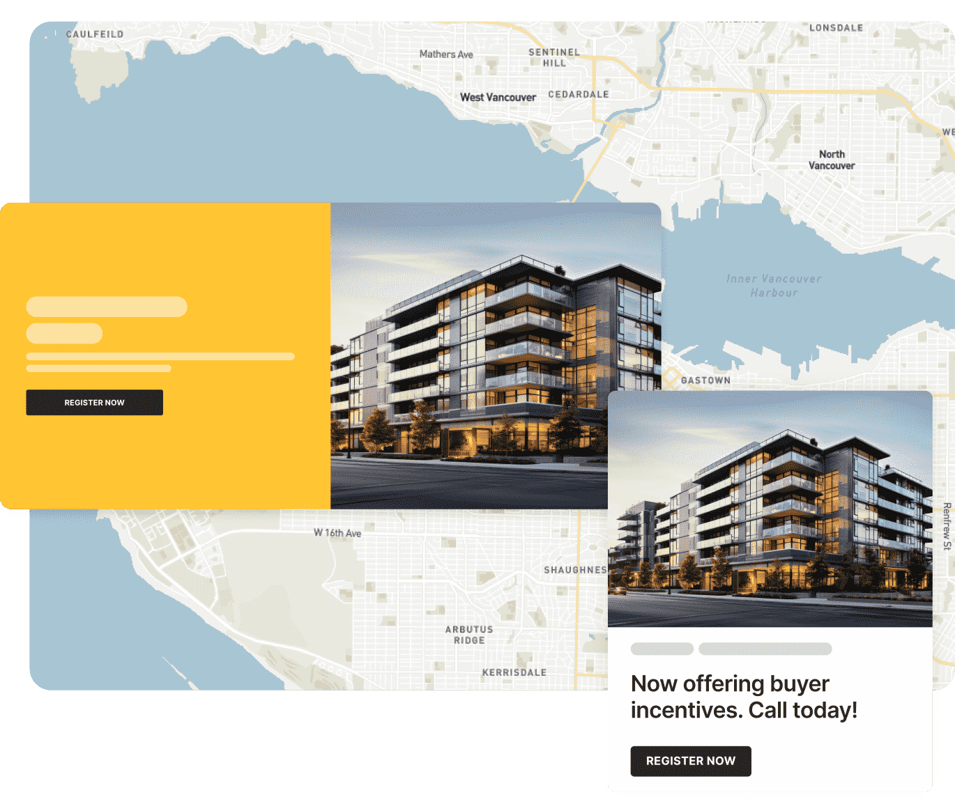 REW homebuyer search map and advertising products