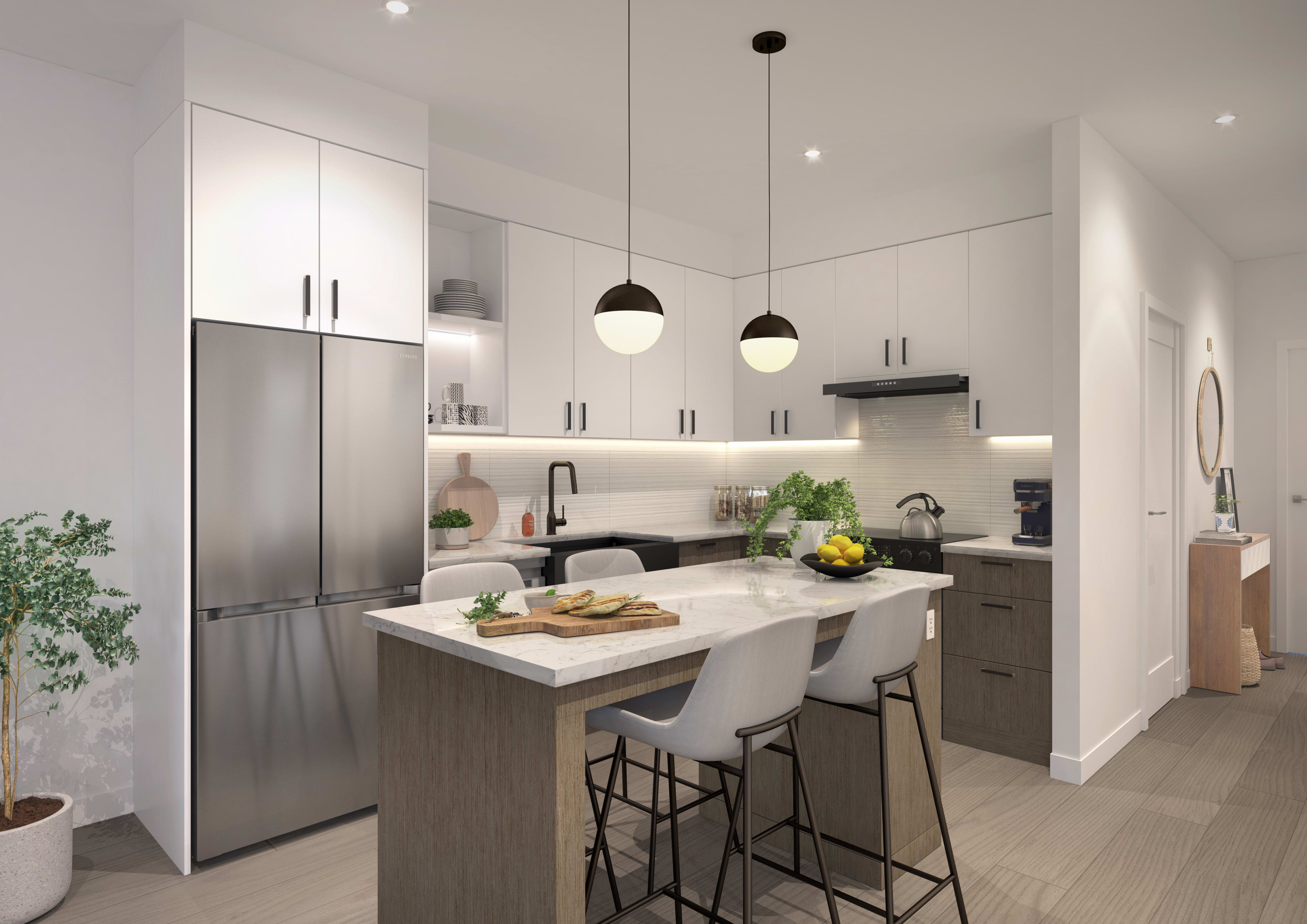 Interior shot of kitchen.