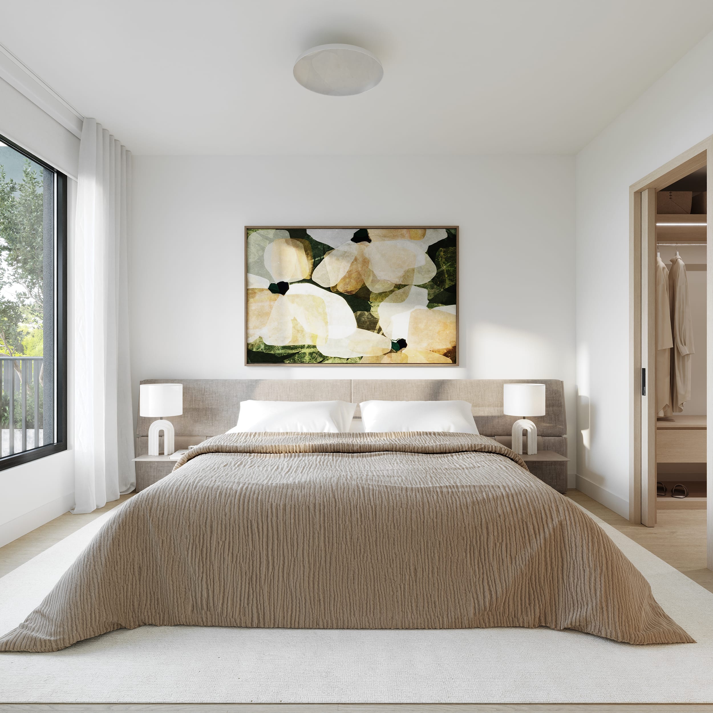 Interior bedroom shot.
