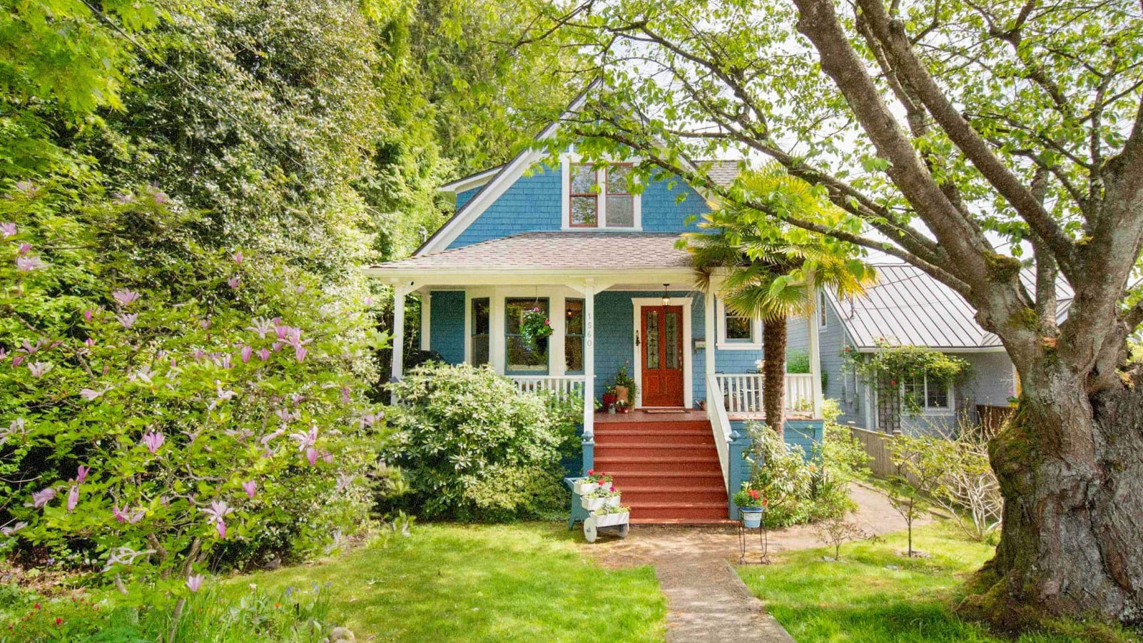 A charming blue house in Norgate, North Vancouver.