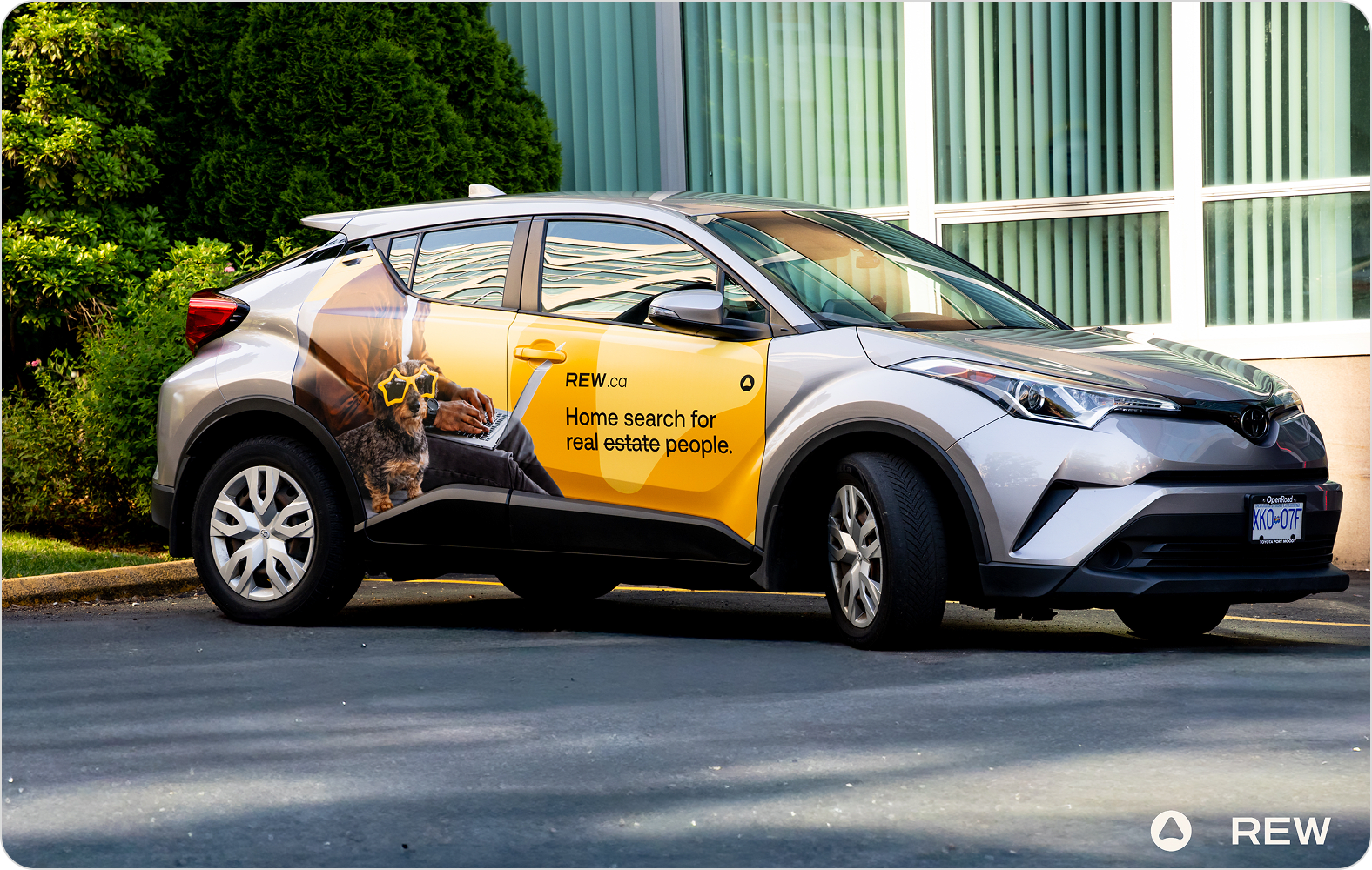 One of REW's wrapped cars.