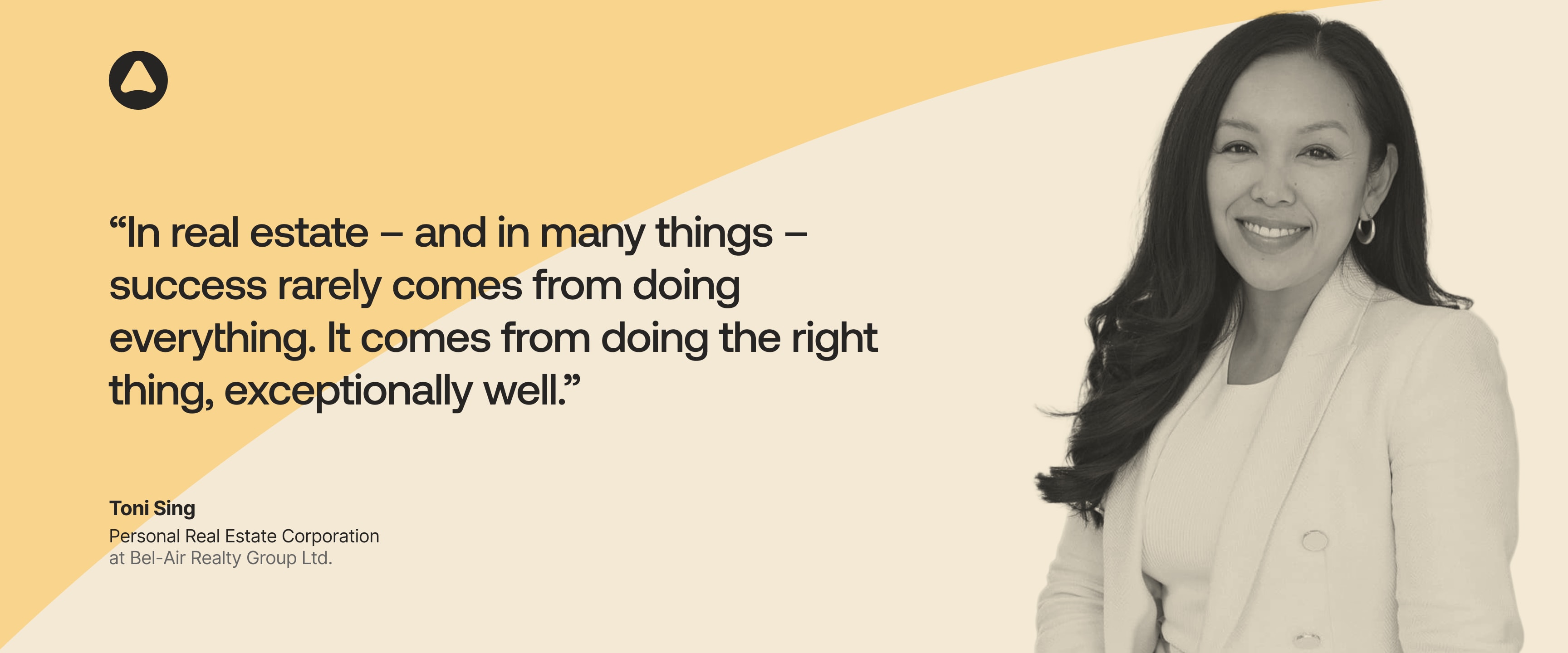 Doing the right thing exceptionally well: a recipe for success for real estate agents. hero image