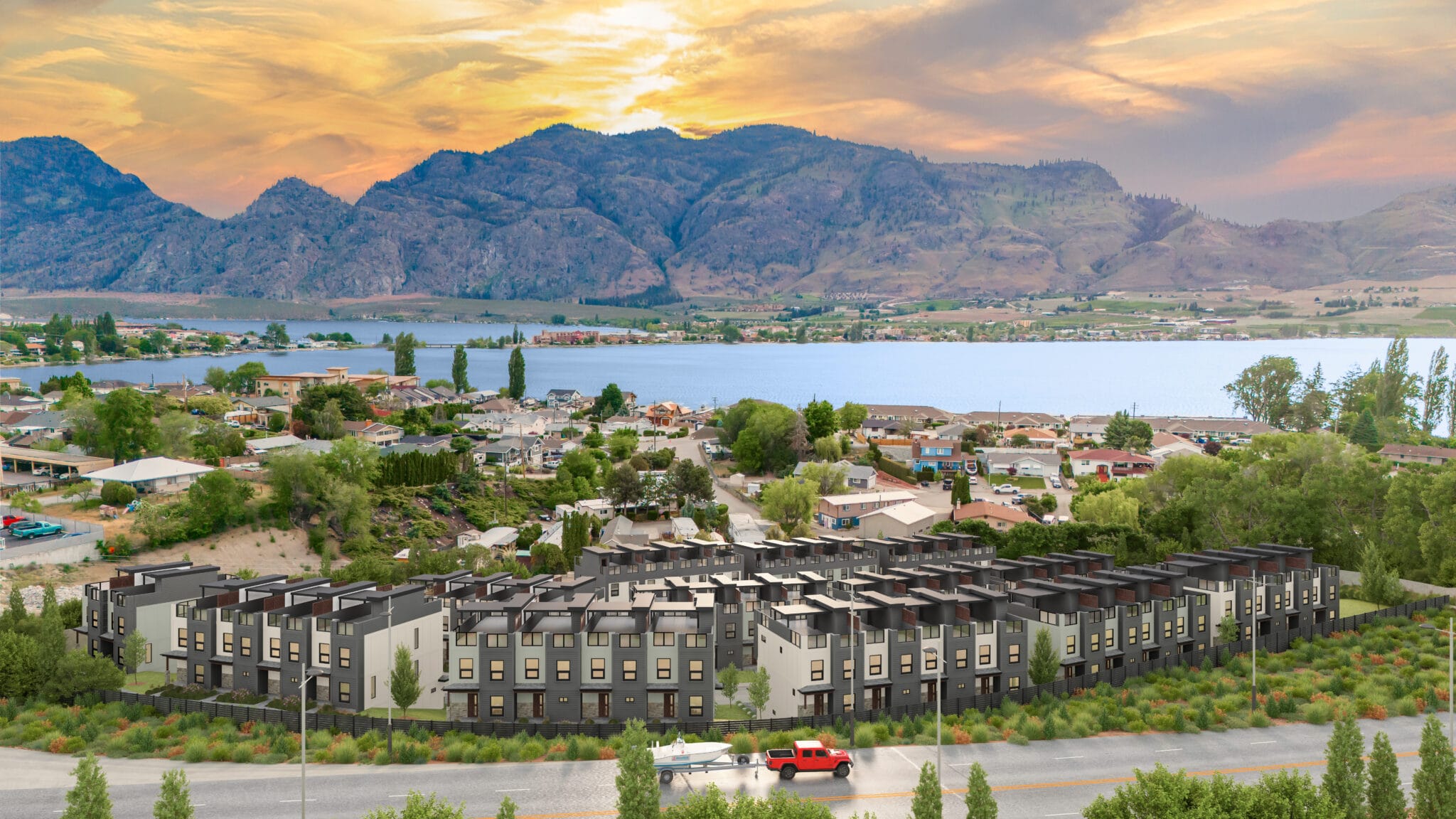 Mojave Osoyoos oversized rooftop decks showcase stunning lake and mountain views  hero image