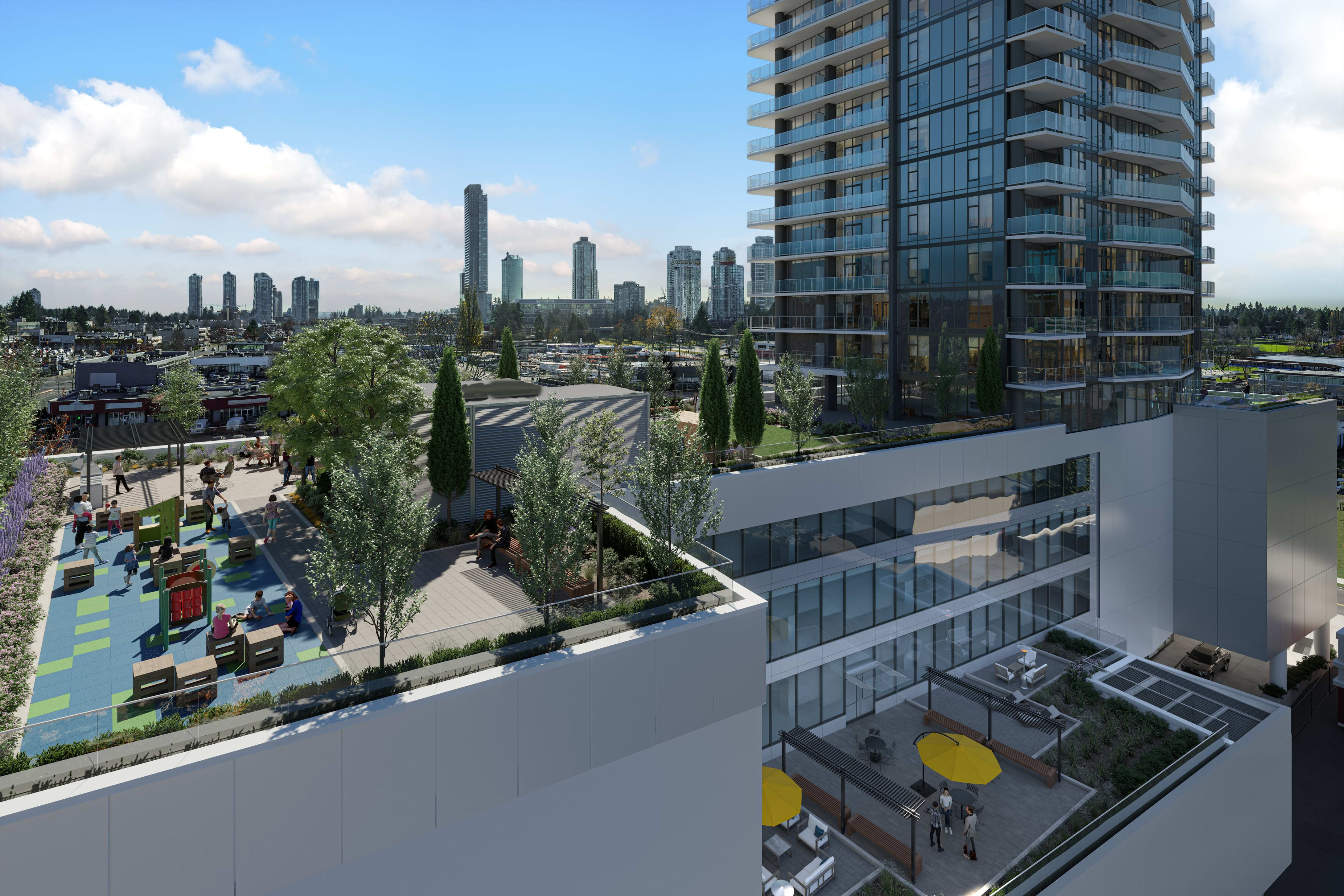 Awesome amenities, access to private rooftop patio and sophisticated interiors – welcome to Surrey’s The Grand on King George hero image